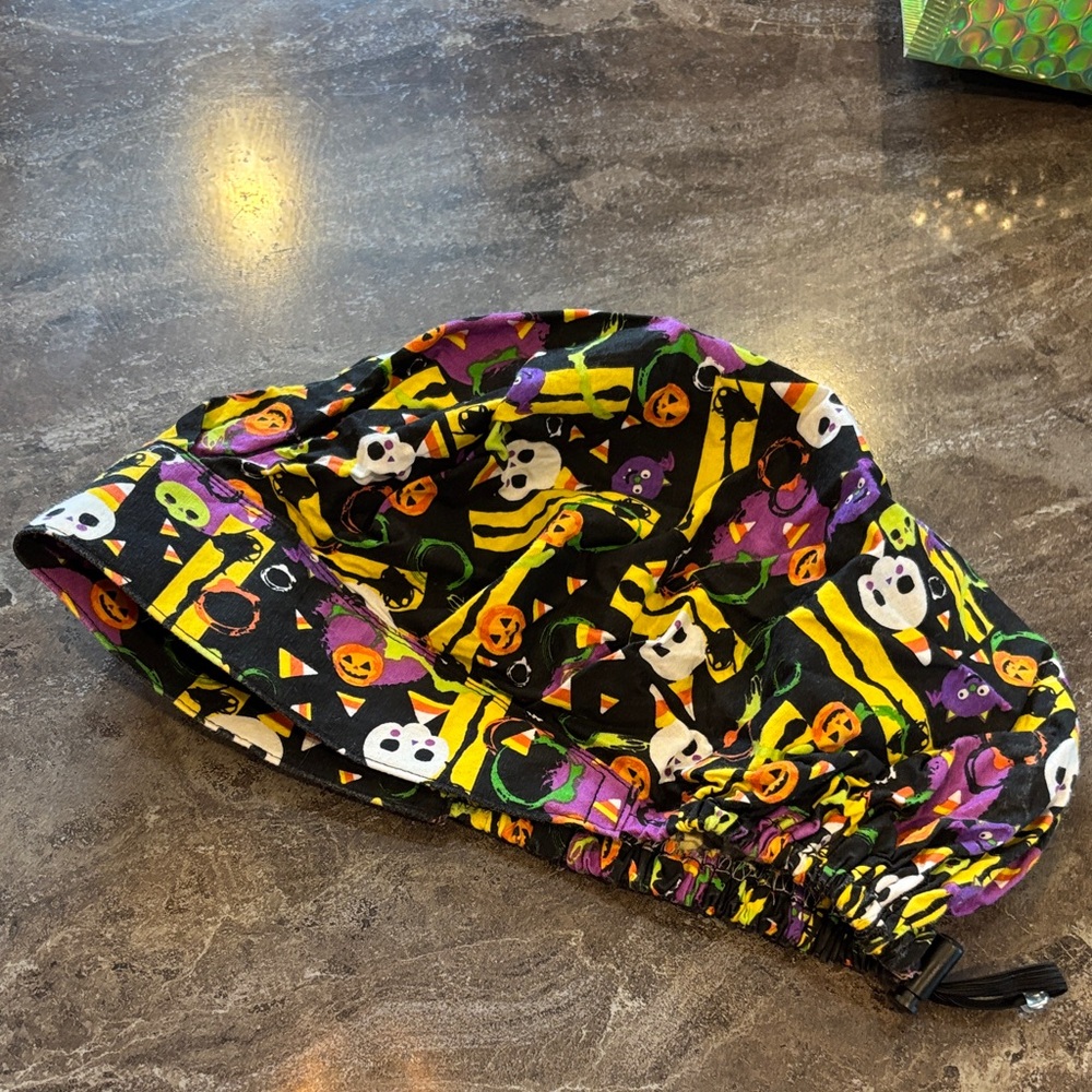 Halloween Themed Women's Bouffant Scrub Hat